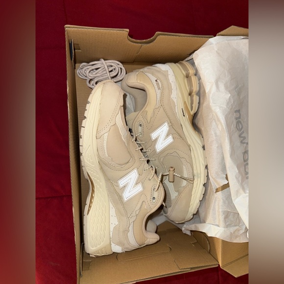 New Balance Shoes - New Balance Cream and White Athletic Shoes